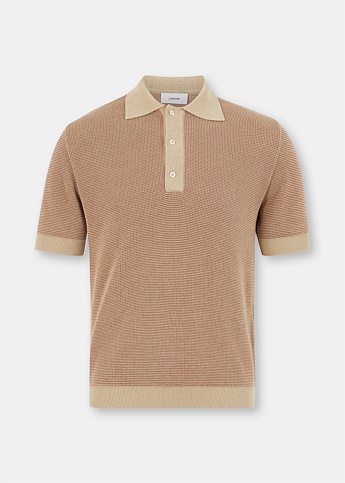 Caramel Knitted Polo