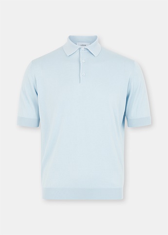 Light Blue Knitted Polo