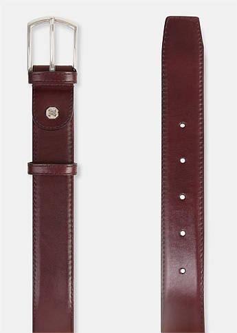 Bordeaux Leather Belt