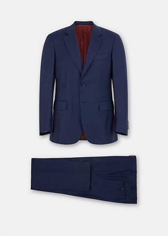 Navy Single Breasted Finsole Two-Peice Suit