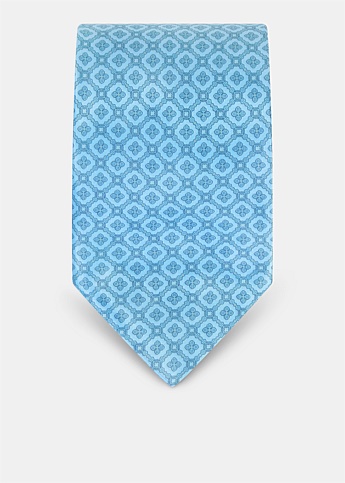 Blue Teal Silk Tie