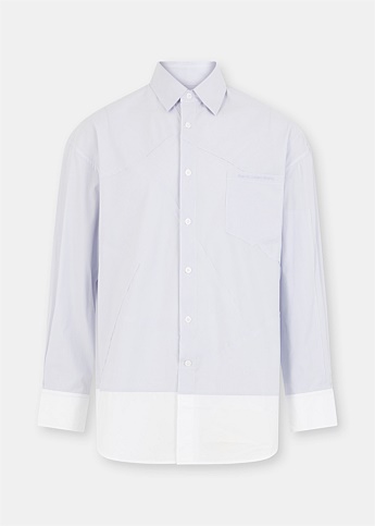 Blue & White Patchwork Shirt
