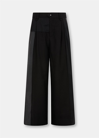 Black & Grey Deconstructed Trousers