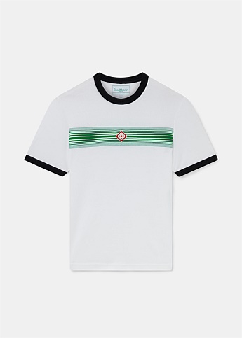 White & Green Ringer T-Shirt 