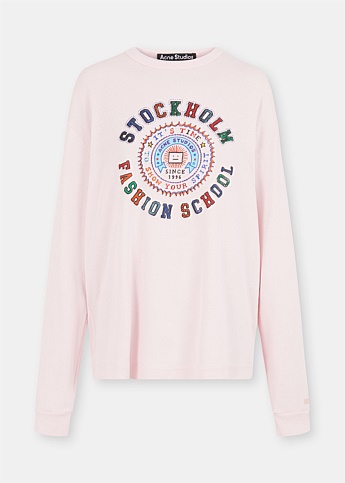 Pale Pink Logo Sweater