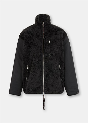 Black SFTM x Adidas Sherpa Jacket