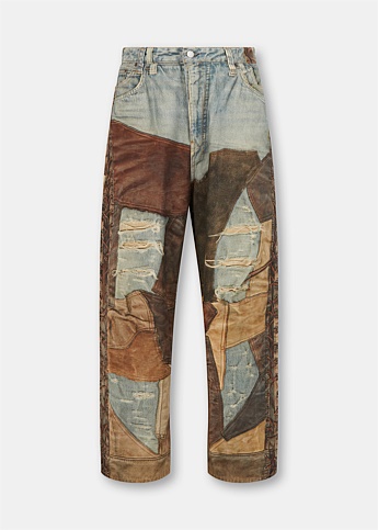 Brown 2023M Lacing Jeans