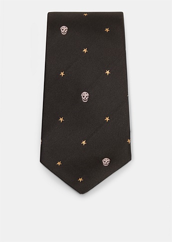 Black Star Skull Tie