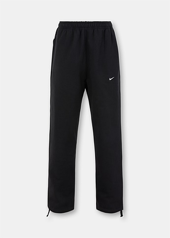 Nike Solo Swoosh Men's Open-Hem Fleece Pants Black