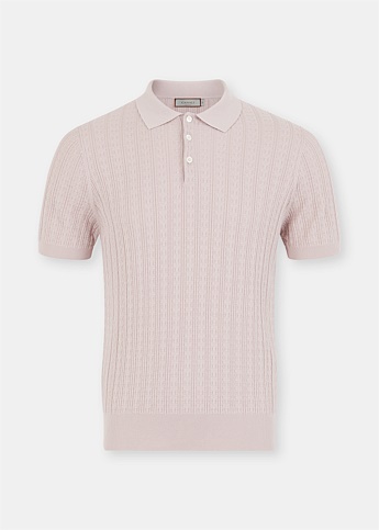 Lilac Knitted Polo Shirt