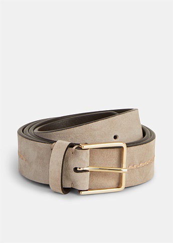 Beige Leather Belt