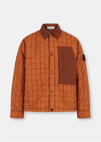 Rust Quilted Worker Jacket