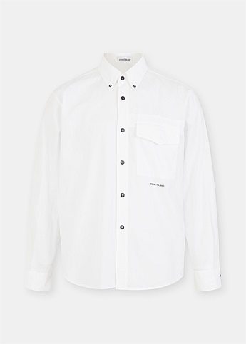 White Long Sleeve Overshirt