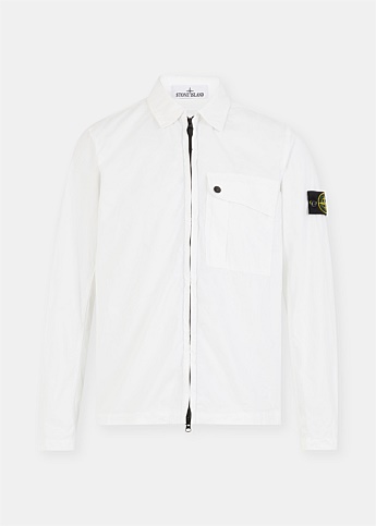 White One Pocket Overshirt