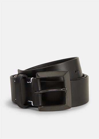 Black 35mm Leather Belt