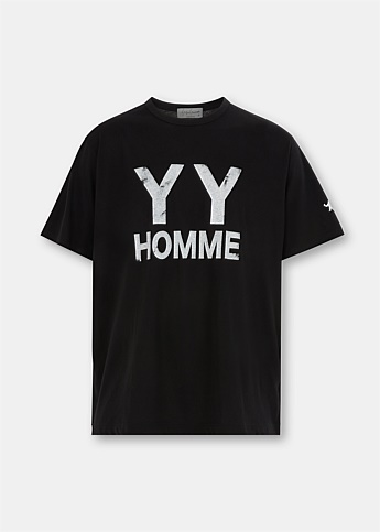 Black YY Homme Short Sleeve T-Shirt