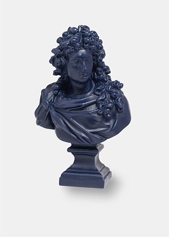 Louis XIV Bust Blue Candle
