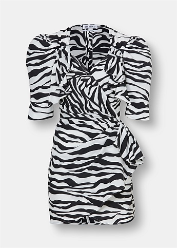 Zebra-Print Mini Dress