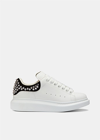 White & Black Embellished Oversized Sneaker