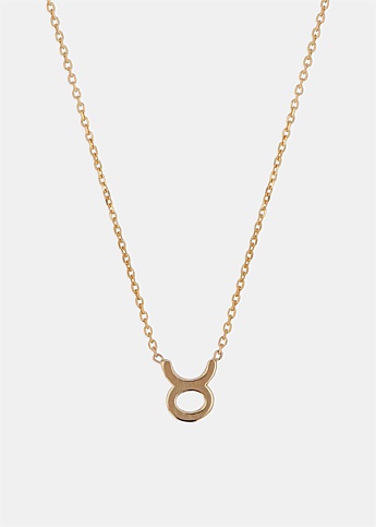 Taurus Zodiac 10k Gold Necklace