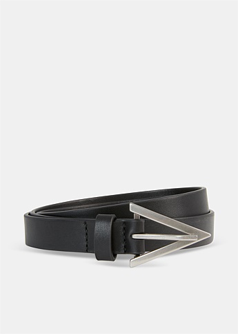 Triangle Buckle Leather Belt