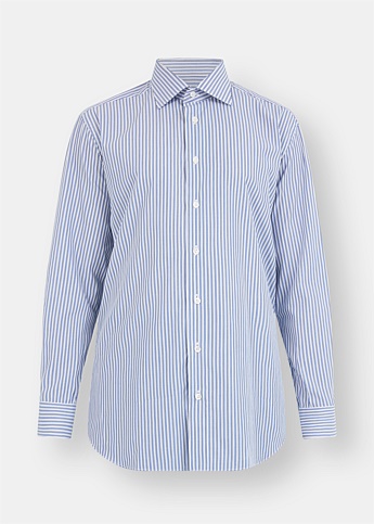 Blue Striped Business Shirt 