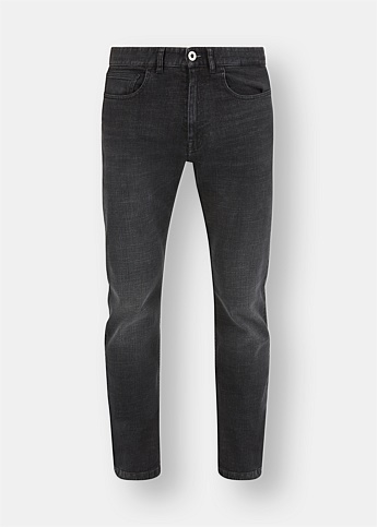 Straight Leg Black Washed Jeans 