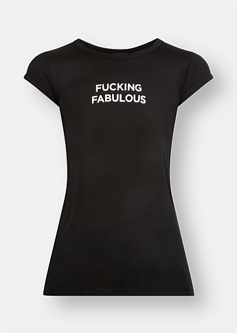 Fucking Fabulous Black Silk T-shirt