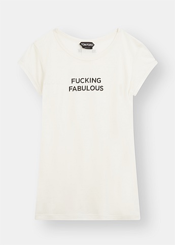 Fucking Fabulous White Silk T-shirt