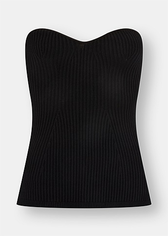 Lucie Strapless Ribbed Knit Top