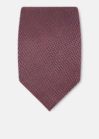 Pink Silk Woven Tie 