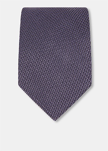 Purple Silk Woven Tie 
