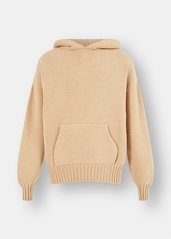 Knitted Camel Hoodie
