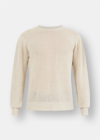 Beige Knitted Sweater 