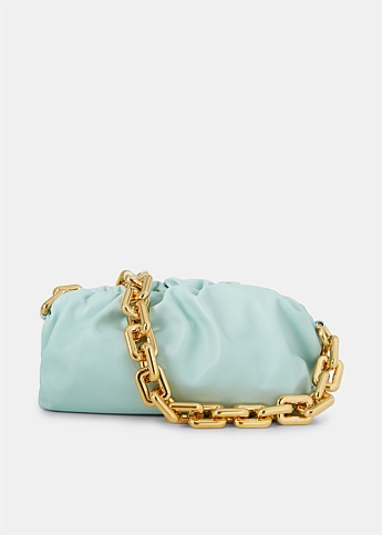 Light Blue Chain Pouch Bag