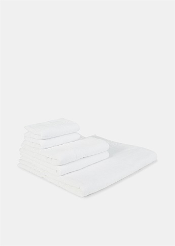 Medusa Five Piece White Towel Set
