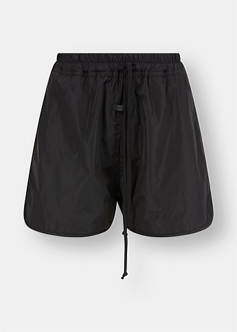 Black Nylon Track Shorts 