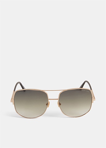 Lennox Pilot Gold Frame Sunglasses