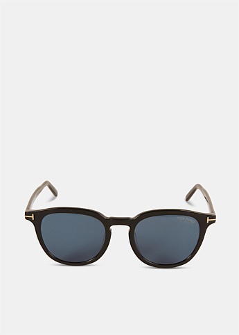 Pax Black Rounded Sunglasses 