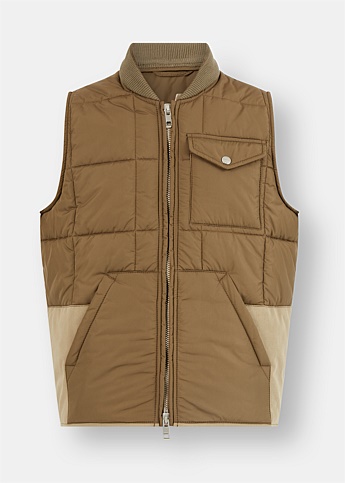 Panelled Quilted Vest 