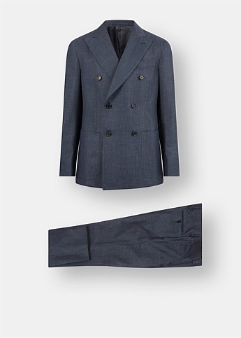 Aida Double-Breasted Wool Blend Suit 