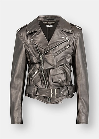 Silver Faux Leather Jacket 