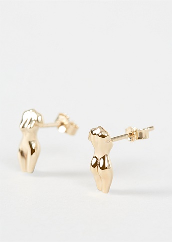 Gaia 10k Gold Stud Earrings