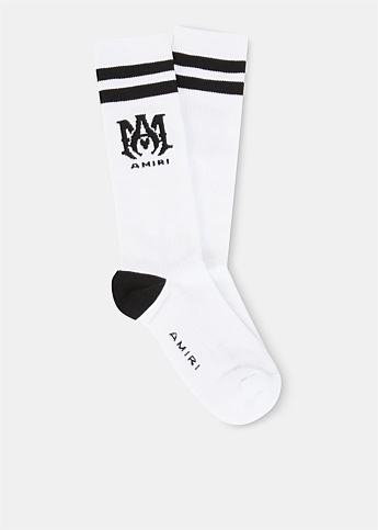 White MA Athletic Socks