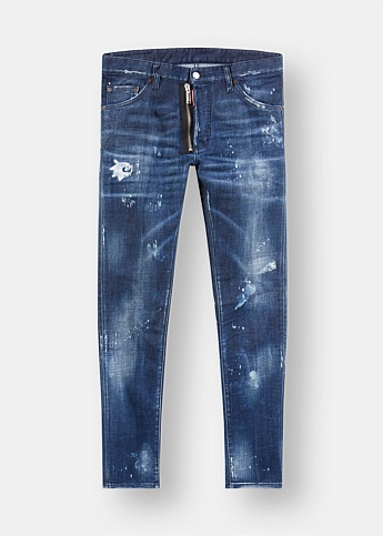 Cool Guy Blue Distressed Jeans 