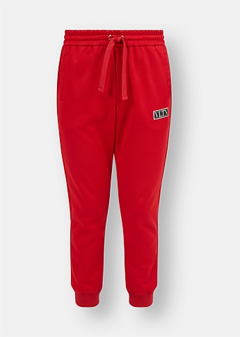 Logo Patch Red Joggers 