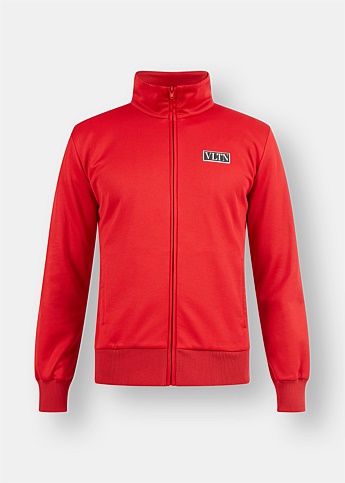 Logo Patch Red Track Jacket