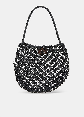 Mare Black Mini Crochet Bag