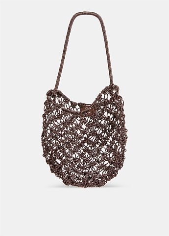Mare Brown Mini Crochet Bag