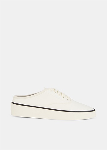 White 101 Backless Canvas Sneaker